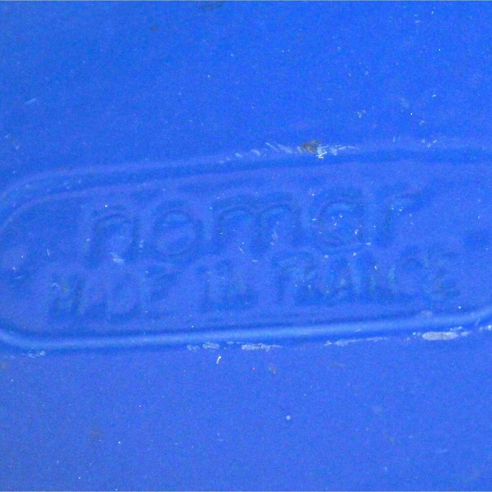 Nomar Cast Iron Fondue Pot Blue Made in France Staub vintage